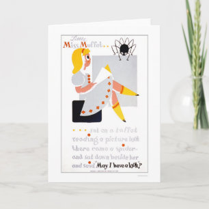Carte Little Miss Muffet Lit 1940 WPA