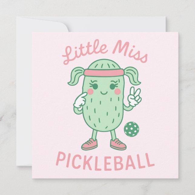 Carte Little Miss Pickleball (Devant)