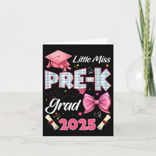 Carte Little Miss Pré-k Grad 2025 Coquette Préscolaire G