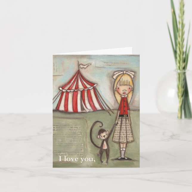 Carte Little Monkey - Note CArd (Devant)