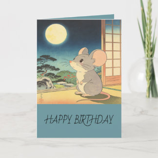 Carte Little Mouse Moon Matsumoto Hoji Style Birthday