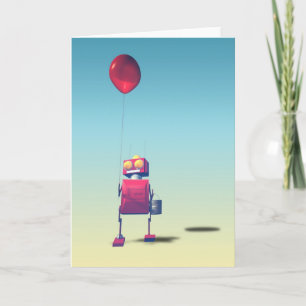 Carte Little Red Anniversaire Robot 3