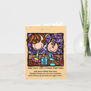 Carte LittleGirlie plays Hair Stylist BUFF card