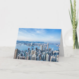 Carte Littoral Tsim Sha Tsu, île de Hong Kong, Asie