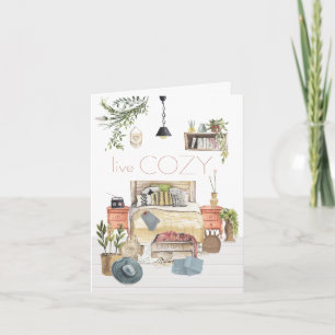 Carte Live Cosy Hygge Homely Chambre Scène Blanc