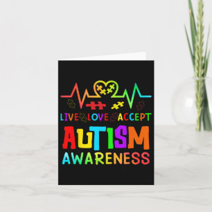 Carte Live Love Accepter Sensibilisation sur l'autisme R