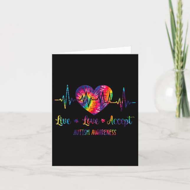 Carte Live Love Accepter Sensibilisation sur l'autisme T (Devant)