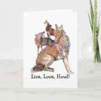 Live, Love, Howl, Fun Howling Coyotes Animal quote