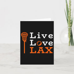 Carte Live Love Lax Lacrosse Avec Conception De Baguette