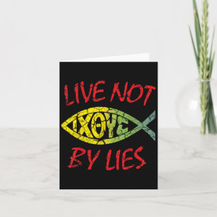 Carte Live Not By Lies - Graphic Christian Citation