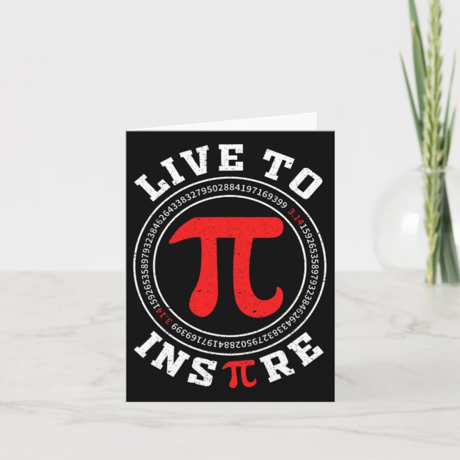 Carte Live Pour Inspirer Pi 3.14 Math Lover Math Joke Pi (Devant)
