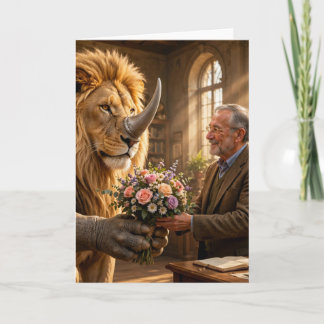 Carte Livraison de fleurs Lion Rhino