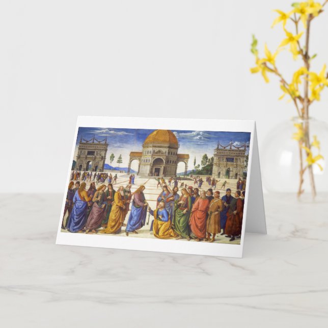 Carte Livraison des clés | Pietro Perugino | (Fleur jaune)