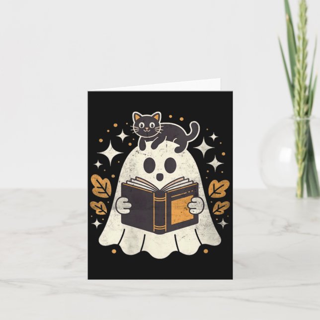Carte Livre de lecture fantôme pour femmes Halloween Bib (Devant)