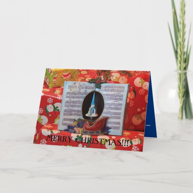 Carte Livre de musique de Noël gros plan (Devant)