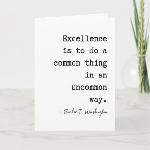 Carte Livre de T. Washington's Excellence Graduation Car