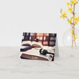 Carte Livre d'études de droit personnalisé avec Gavel