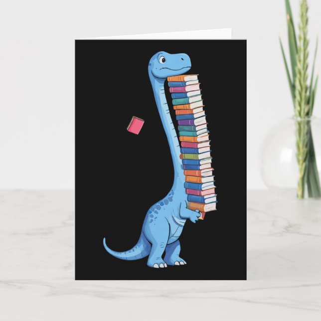 Carte Livre Portant Dinosaure Lecture Dino (Devant)