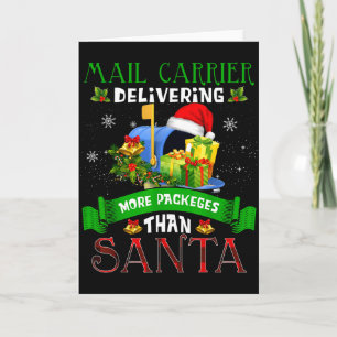 Carte Livrer plus de colis que le Père Noël Drôle Stal W