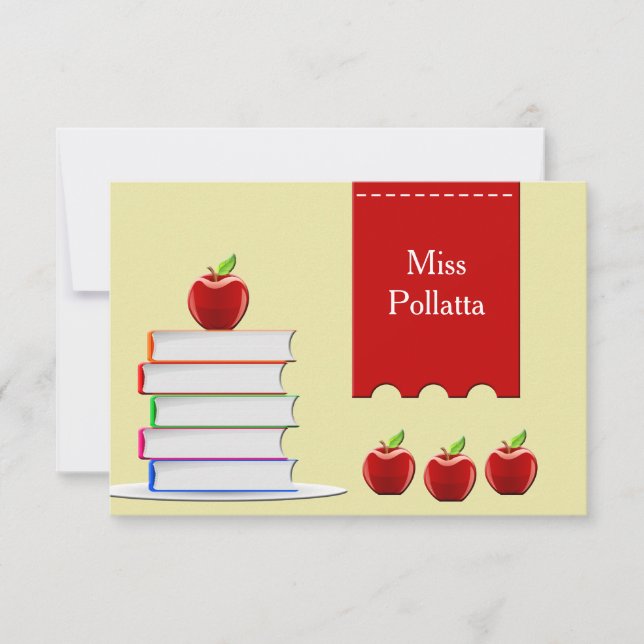 Carte Livres et Pommes (Devant)