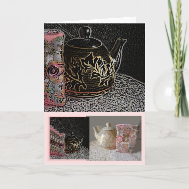 Carte - livres et thé de nounours (Devant)