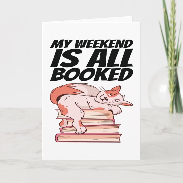 Carte Livres - Mon Week-End Est Tout Réservé (Devant)
