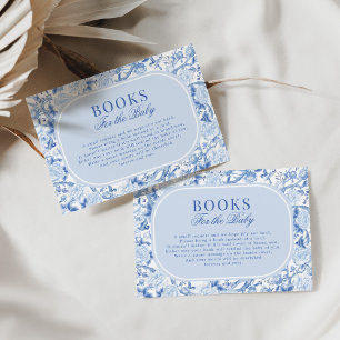 Carte Livres pour bébé à motif Toile Florale Bleu Blanc 