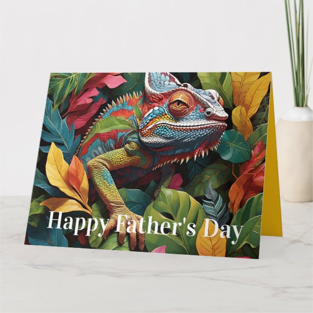 Carte Lizard Leaves & Colour (Devant)