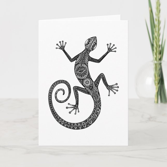 Carte Lizard Or Salamander Doodle (Devant)