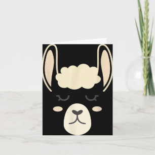 Carte Llama Face drôle Costume d'Halloween Alpacas