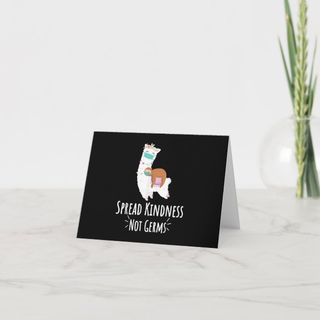 Carte Llama mignonne et parfum avec masque facial Dissém (Devant)