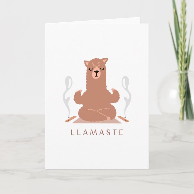 Carte Llamaste - Llama Conception de méditation (Devant)