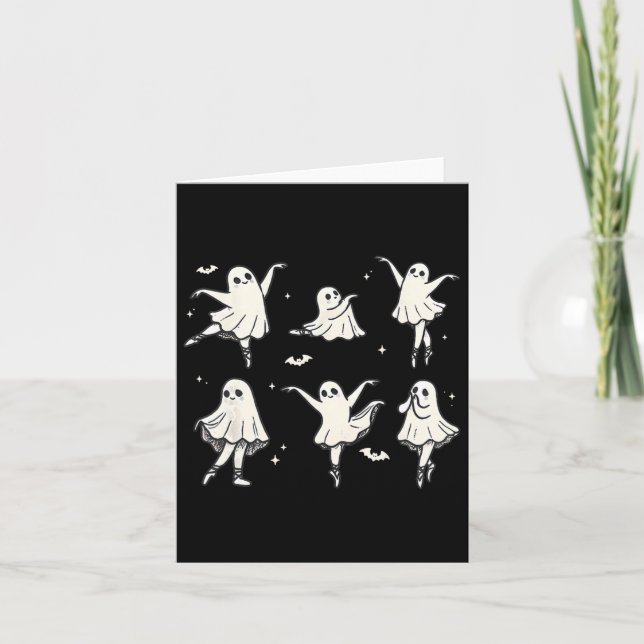 Carte Llet Ghost Llet Danseuse Éffrayante Danse Enfants  (Devant)