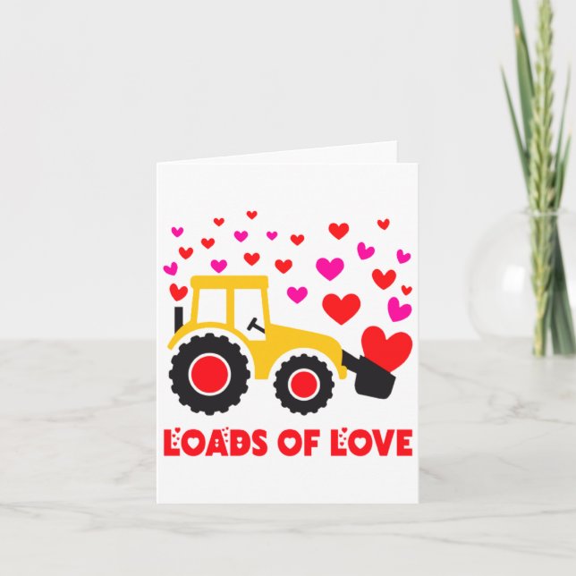 Carte Loads Of Love Toddler Tractor Valentines Day For K (Devant)