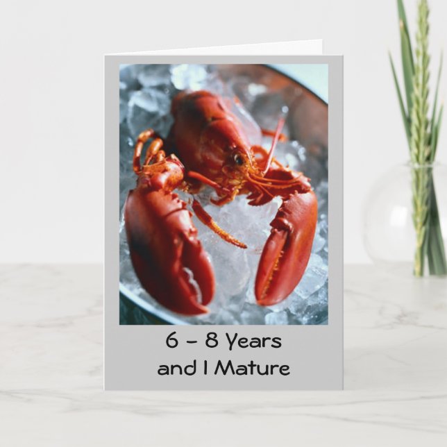 Carte "LOBSTER **50e** HUMOUR d'anniversaire" (Devant)