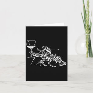 Carte Lobster Wine Drinking T-shirt Funny Beach Cruise V