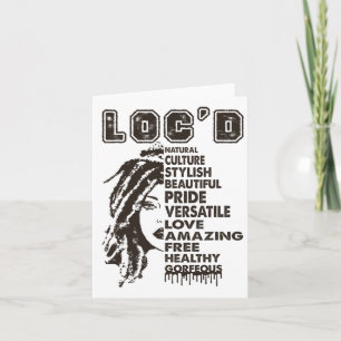 Carte Loc'd Hair Reine noire Mois de l'histoire noire Af