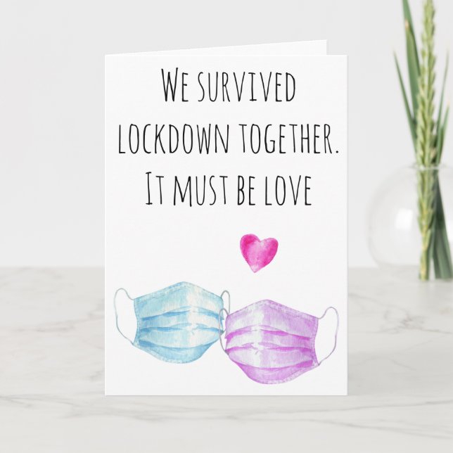Carte Lockdown We Survived Love Quarantine (Devant)