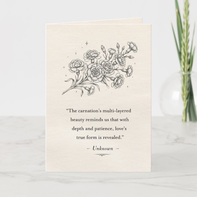 Carte L'œillet de janvier (Devant)