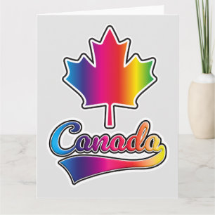 Carte logo arc-en-ciel de la fierté du Canada