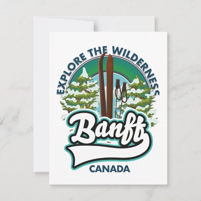 Carte logo banff canada pour skier (Devant)