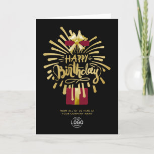 Carte Logo Burgundy Gold Fireworks Black Group Anniversa