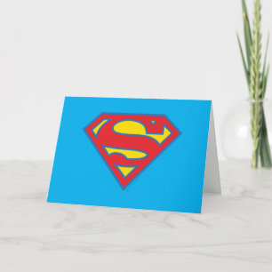 Carte Logo classique Supergirl avec fond bleu