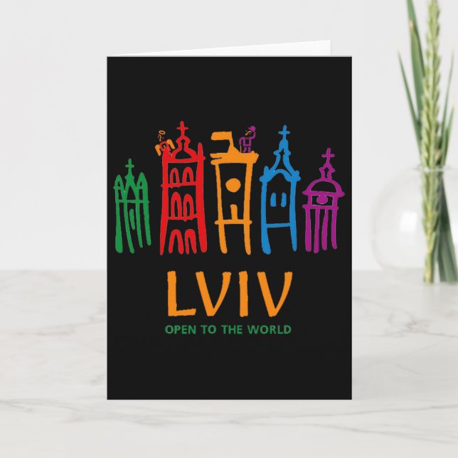 Carte Logo Couleur Moderne De Lviv (Devant)