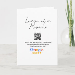 Carte Logo de l'entreprise de critique Google Scan QR cr