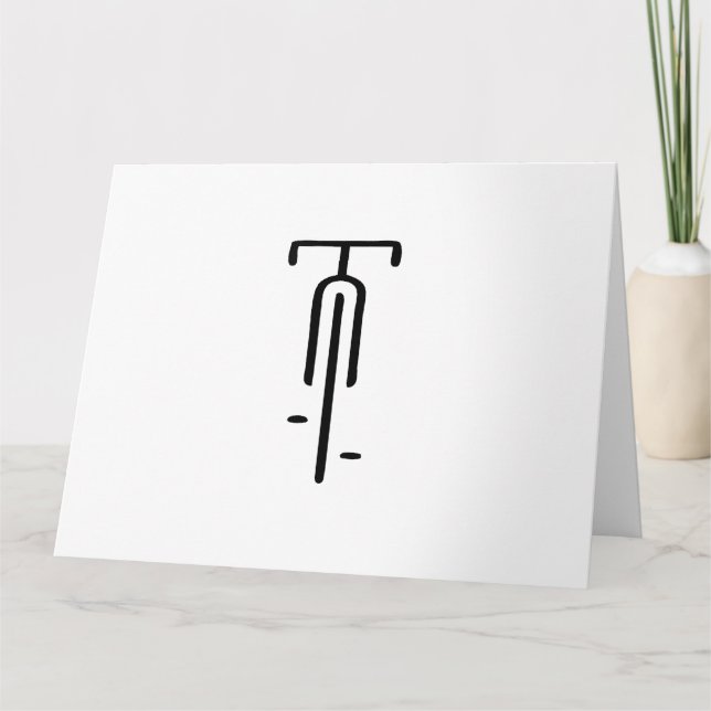 Carte Logo de vélo minimum Rétro, Cyclisme et Louveur de (Devant)