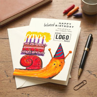 Logo Entreprise Mignon Escargot Crayon Anniversair