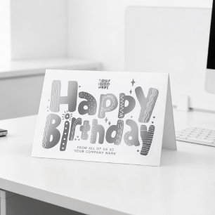 Carte Logo Fun Jouer Faux Argent manuscrit Anniversaire