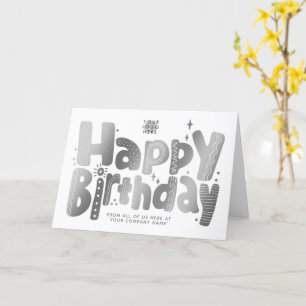 Carte Logo Fun Jouer Faux Argent manuscrit Anniversaire
