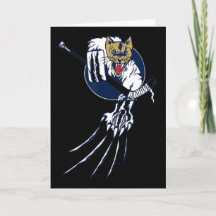Carte Logo Gardien de but Ice Beast Hockey Chat de la Ju